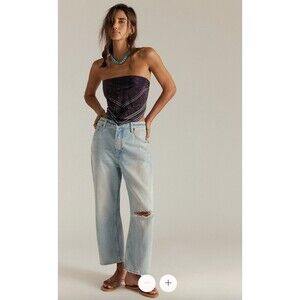 We The Free Deep Trance Dropped Boyfriend Jeans in Bleached Out Size 26